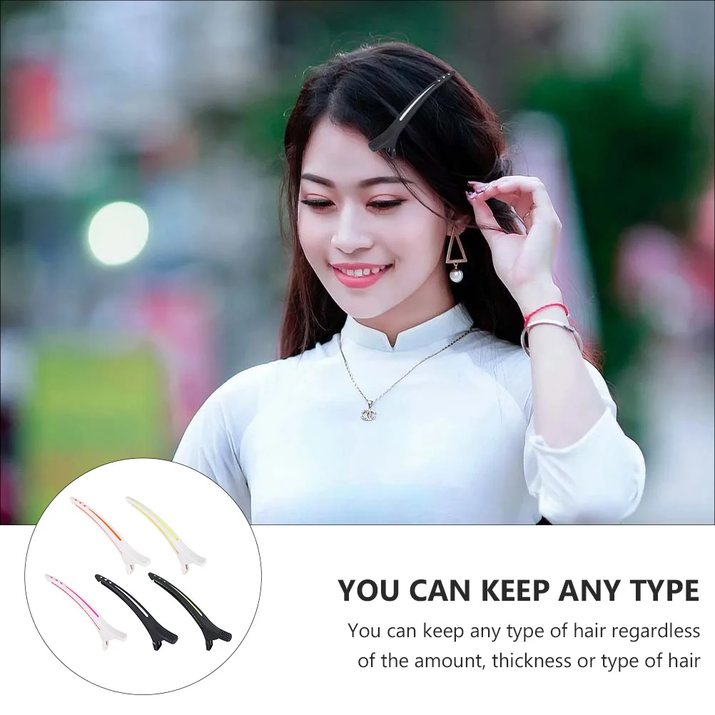 

5Pcs Duckbill Clips Plastic Hairdressing Clamps Styling Accessories Durable Non-Rust Barber Hairpins Colorful Gift
