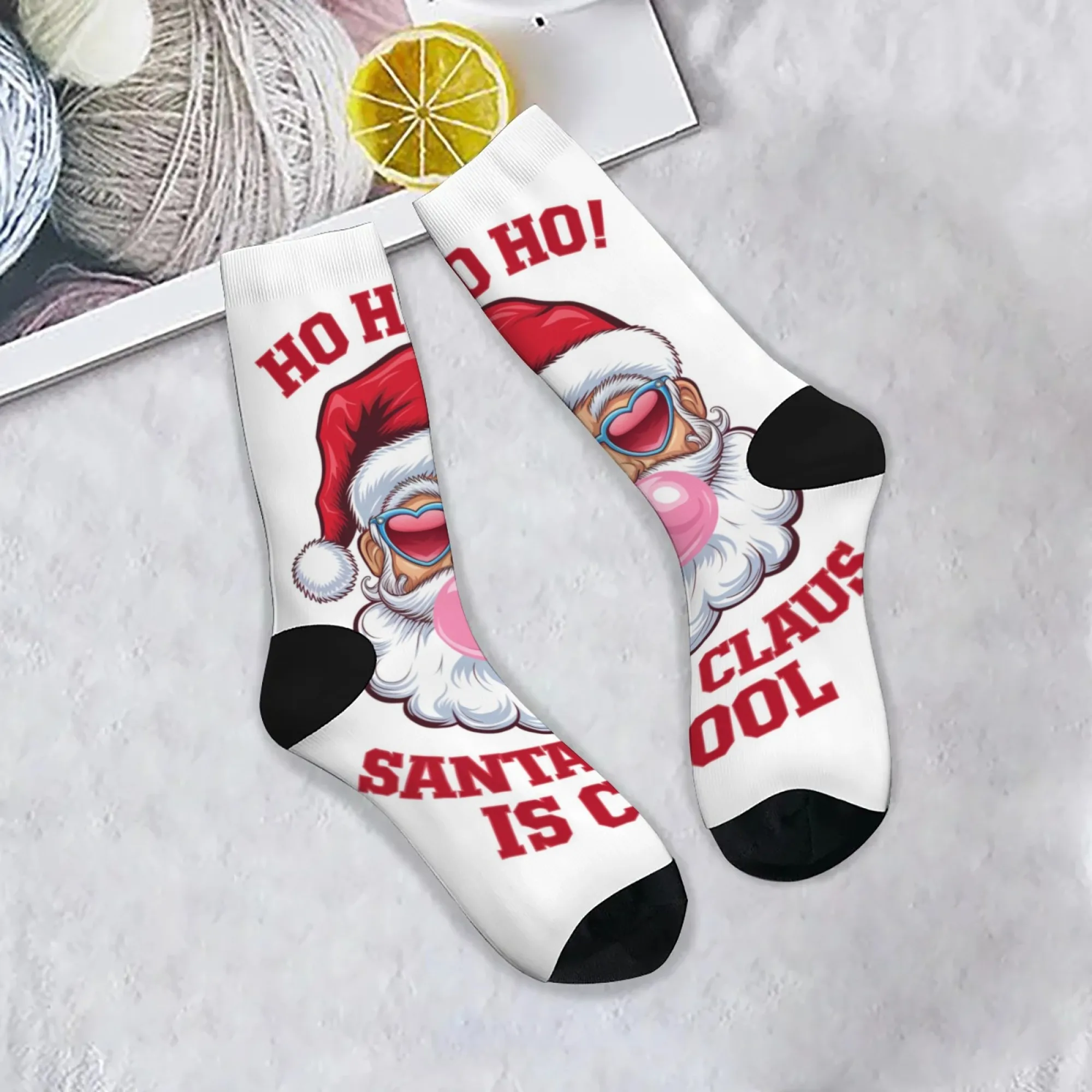 Coole Weihnachtsmann-Neuheit, lustige Herrensocken, Harajuku-Stil, lässige Mode, Socken, atmungsaktiv, rutschfest, Sportsocken, Weihnachtsgeschenk