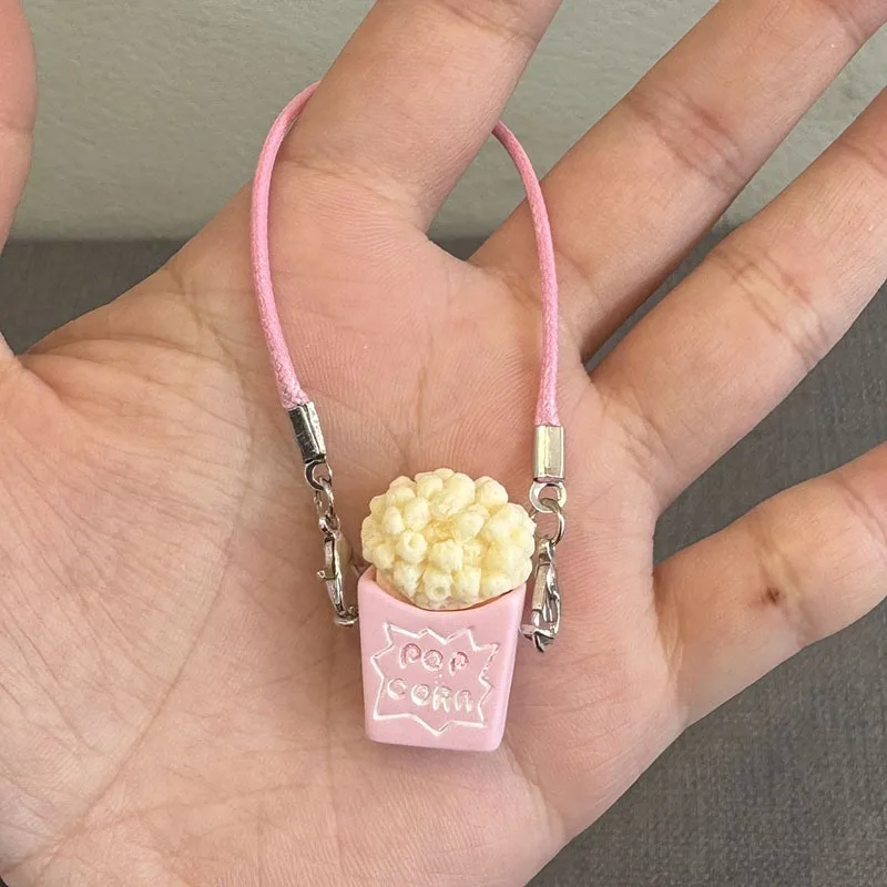 Suitable for 15-17cm cute plush labubu doll pendant mini doll house popcorn bag messenger bag doll decoration accessories