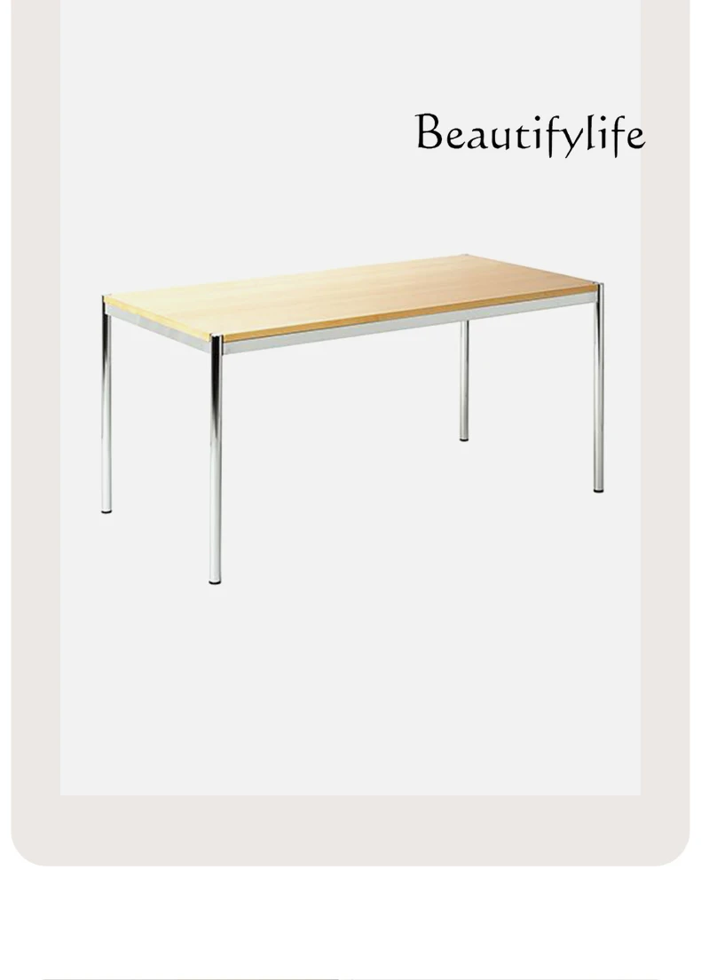 

Nordic Light Luxury and Simplicity Modern Dining Table Household Restaurant Minimalist Long Table Industrial Wind Long Table