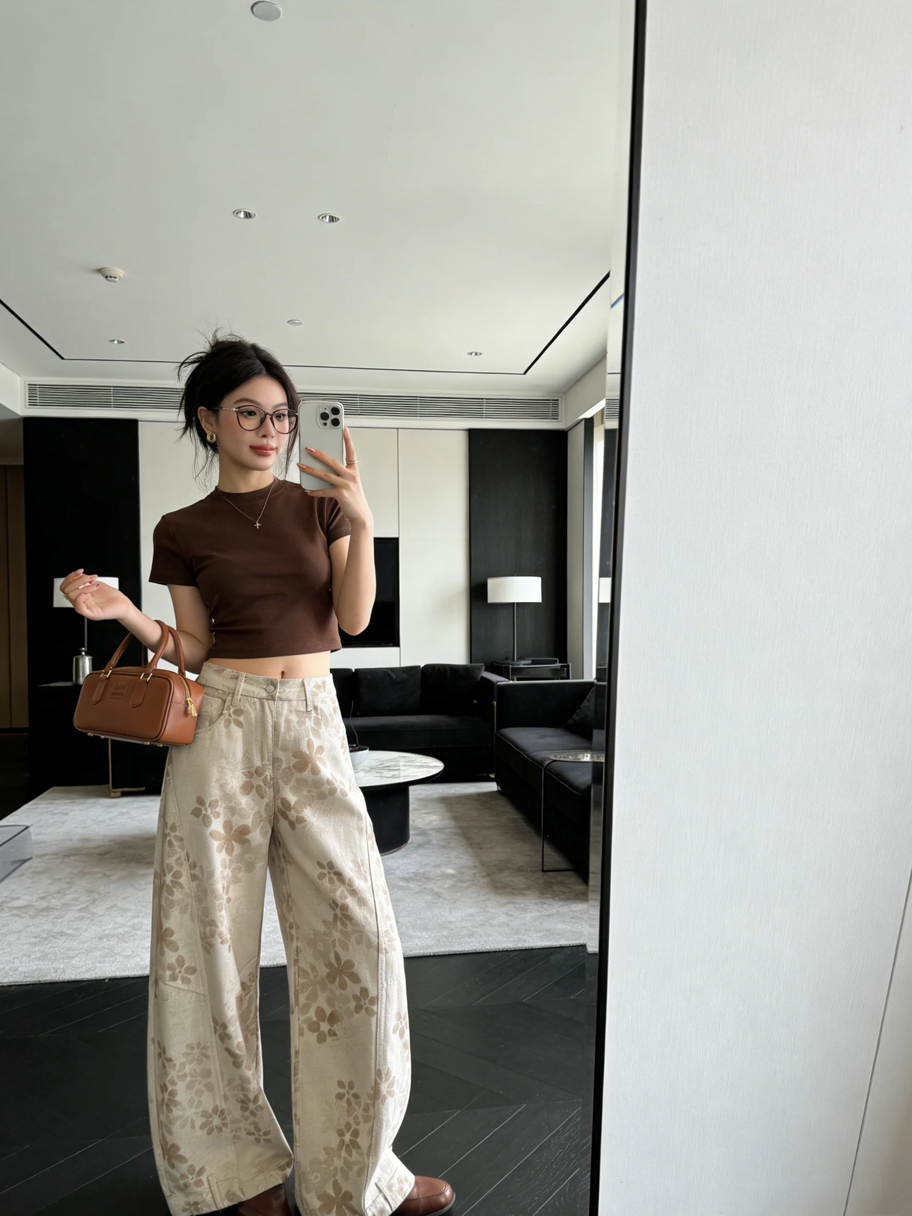 

Low Waist Wide Leg Korean Style Jeans Spring Loose Fit Floor Length Knife Pants Daily Slimming Trousers