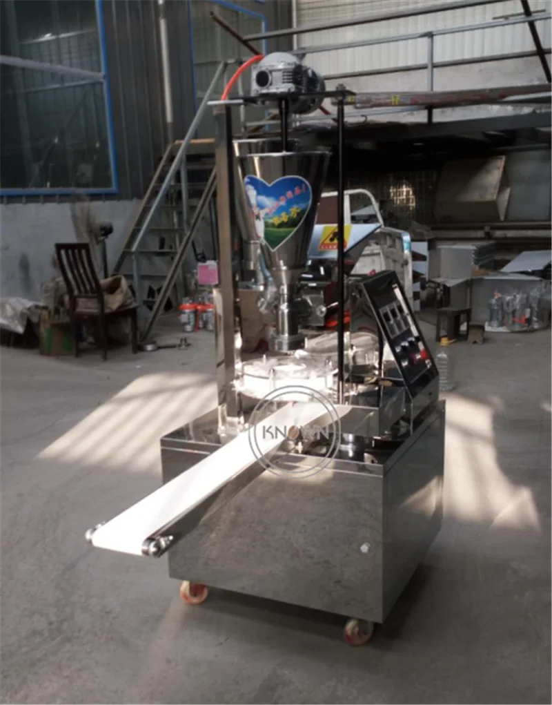 Stainless Steel Double Hopper Automatic Momo Roti Making Machine Chinese Baozi Maker