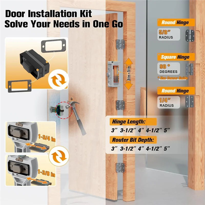 

ABLK Door Hinge Mortise Template Door Hinge Clamp Forprecise Chiseling Andscoring Forcarpenters Anddiy