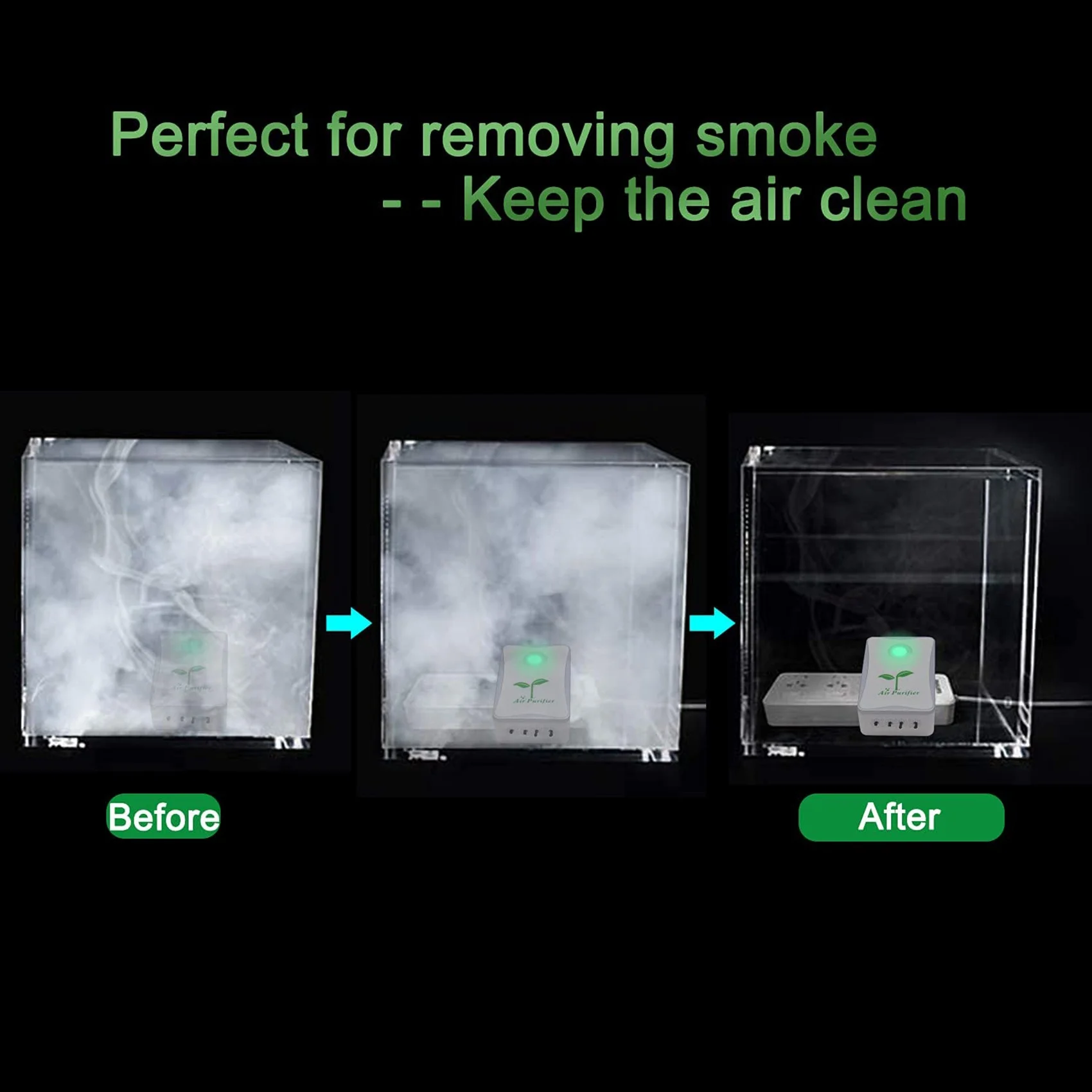 A14G-Air Purifiers Plug in for Home, Negative Ion Air Purifier, for Bathroom Kitchen Toilet Pet Smell Smoke Odor Eu Plug