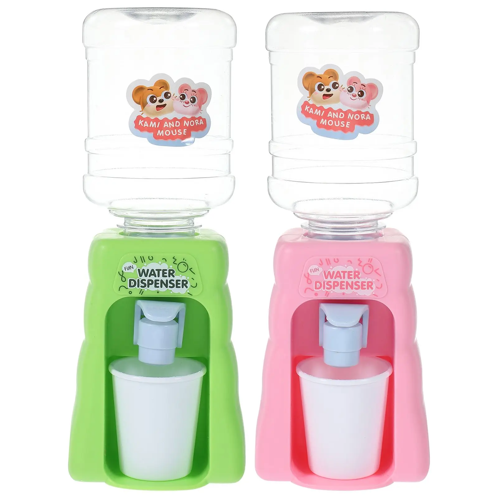 2 Pcs Water Dispenser Toy Cute Kid Fountain Drinking Toys for Kids Girl Children Machine Tiny Things That Actually Work