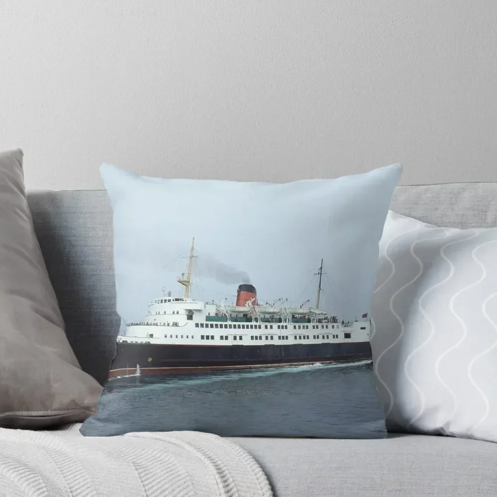

The car ferry Ben-my-Chree leaving Douglas I.O.M. Throw Pillow Luxury Sofa Cushions christmas pillowcases pillow