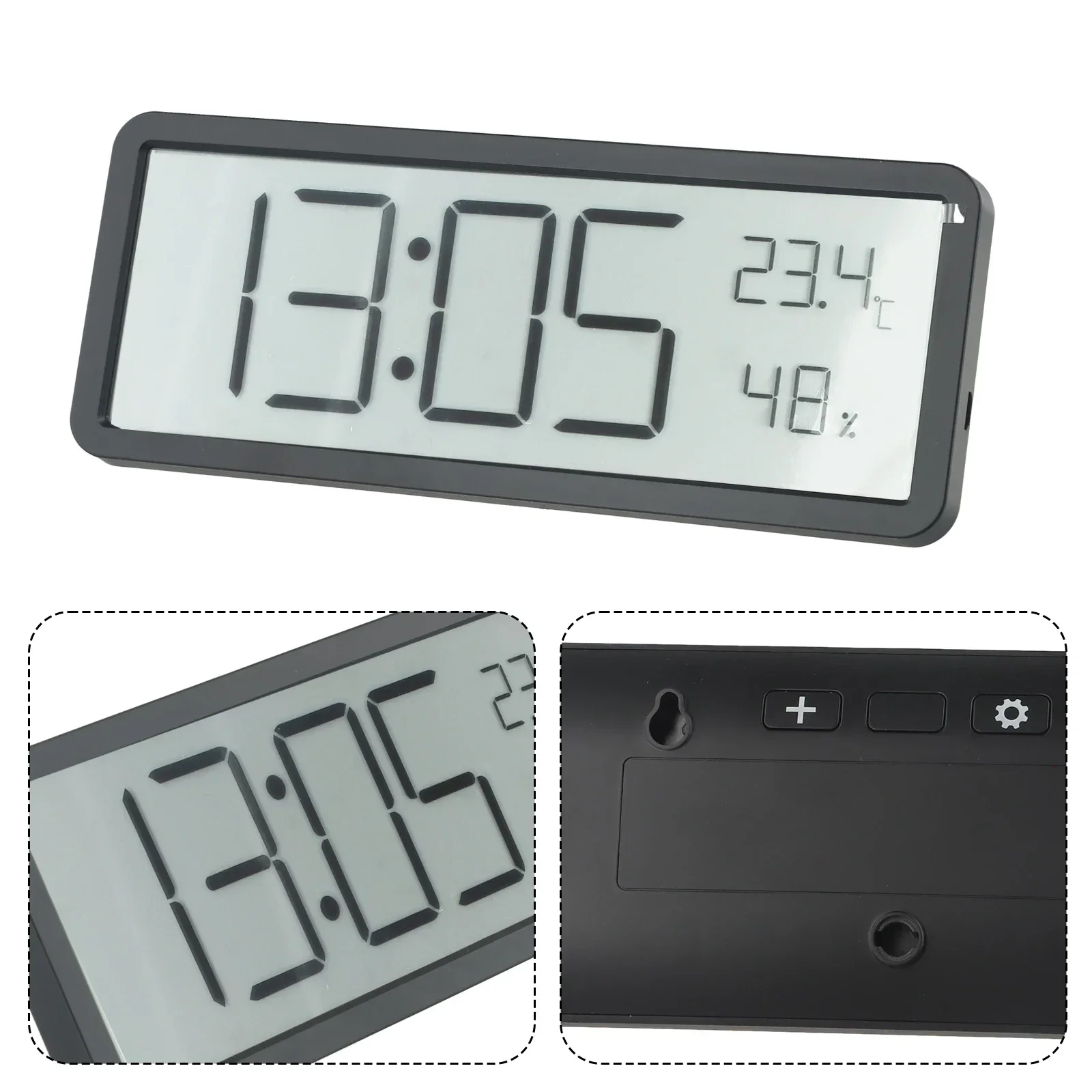 Electronic Clock Digital Wall Clock Living Room Wall Clock Modern Or Battery Power Simple Temperature Humidity Clock