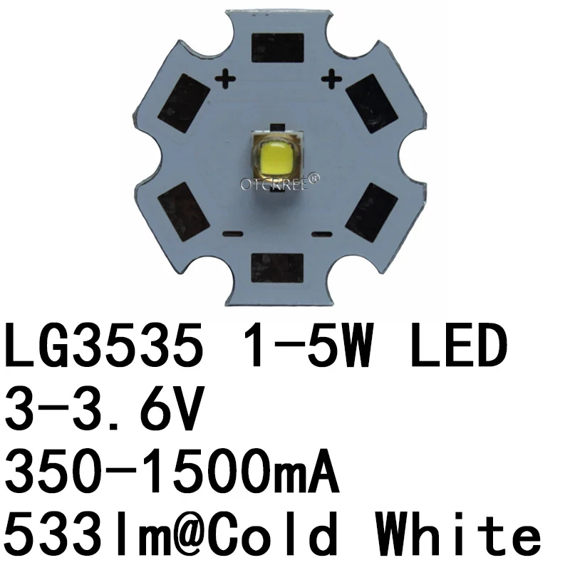 1PCS Korea LG3535 led Emitter Cold Warm Neitral White Golden Yellow 1W-3W-5W LED Diode can replaceXPG XTE XPG2 LED with radiator