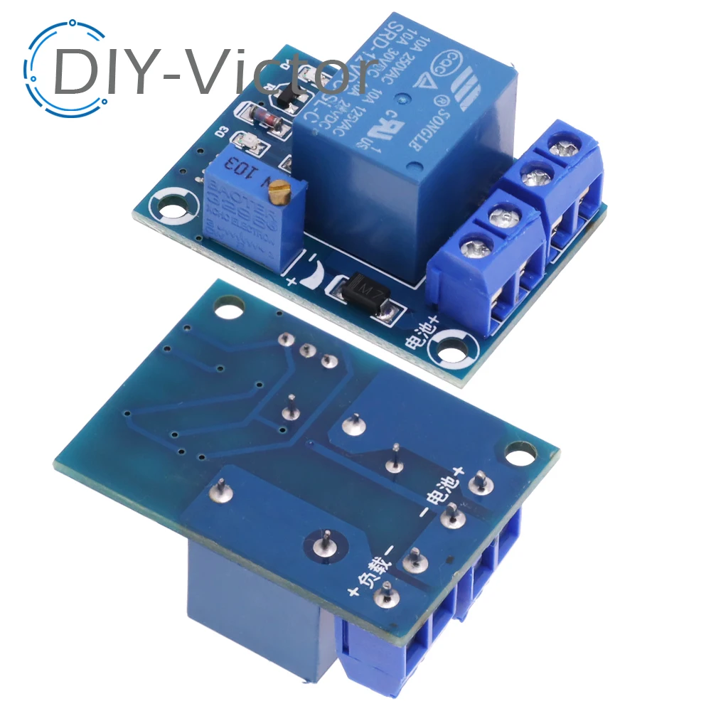 DC 12V Battery Undervoltage Low Voltage Cut off Automatic Switch Recovery Protection Module Charging Controller Protection Board