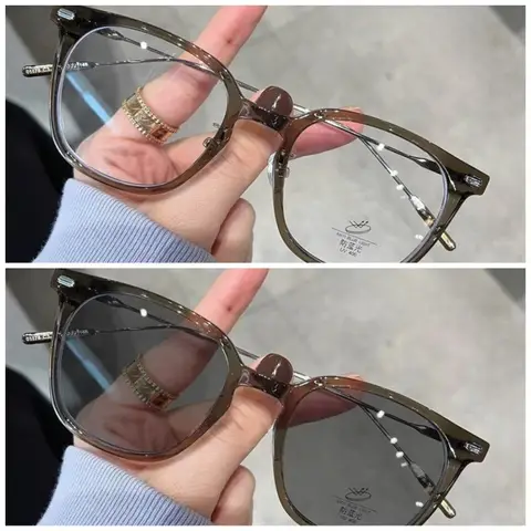 여자 남자 사각형 금속 프레임 전환 안티 방사선 안경에 대 한 야외 Photochromic 안티 방사선 음영 안경 Best5