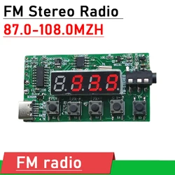 Display digitale a LED Kit modulo Radio Stereo FM modello 87.0-108.0MZH pratica scolastica