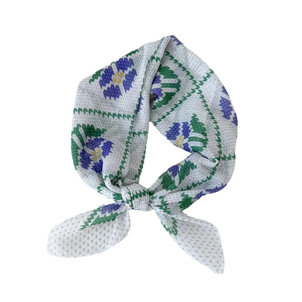 55cm Cotton Square Scarf Women Fashion Bandanas Head Hair Accessories Turban Hairband Headband