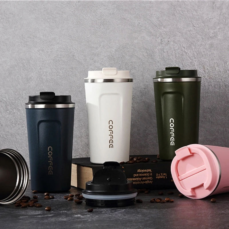 

380ml/510ml Stainless Steel Coffee Cup Travel Portable Vacuum Flasks Thermal Mug Double Stainless Car Tea Thermos Mug Bottles