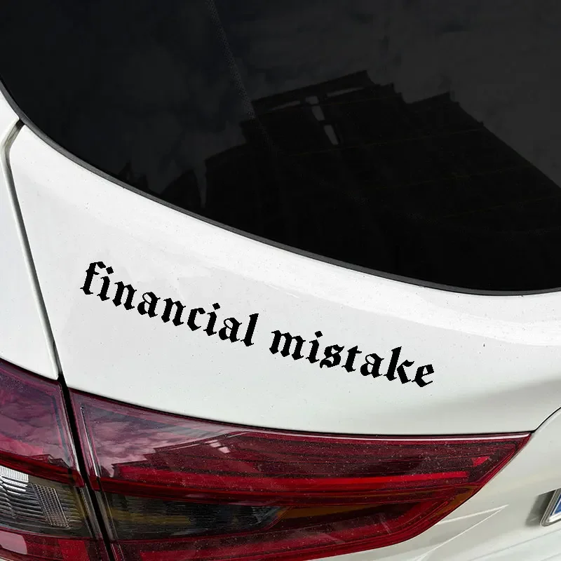

Stickers Waterproof for Car Window Bumper Motorbike Helmet Fuel Tank Self-adhesive Vinyl Decals 1PC Financial Mistake Motorcycle