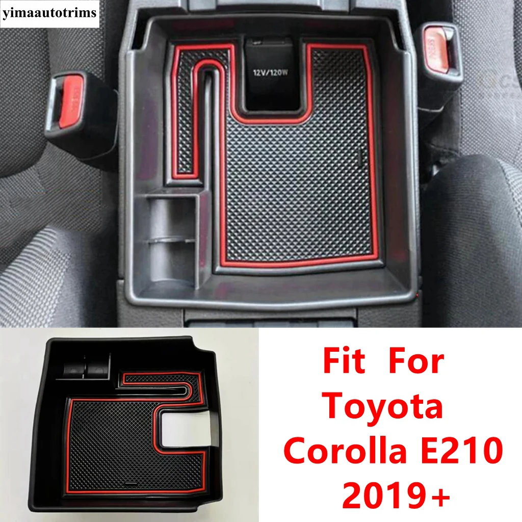 Armrest Box Central Secondary Storage Phone Holder Container Tray Cover Trim Accessories For Toyota Corolla E210 2019 - 2024