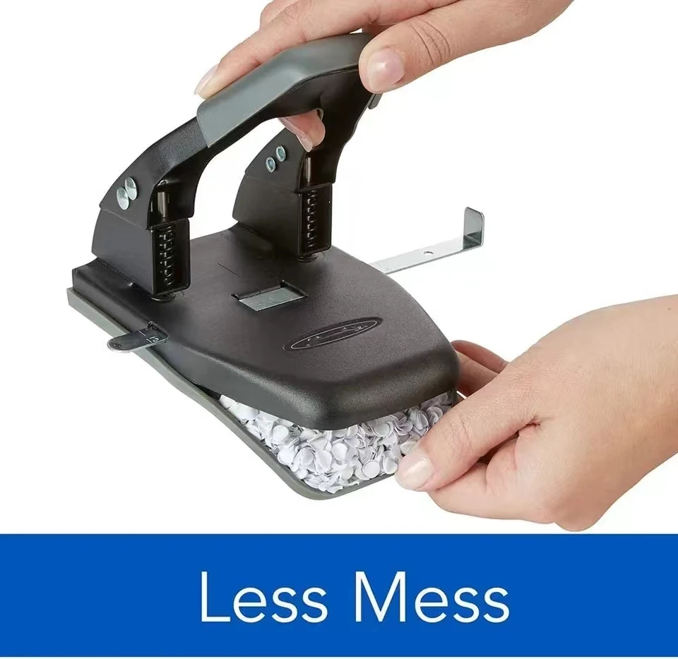 2 Hole Punch, Comfort Handle Two Hole Puncher, 35 Sheet Punch Capacity, 50% Reduced Effort, Includes Alignment Guide