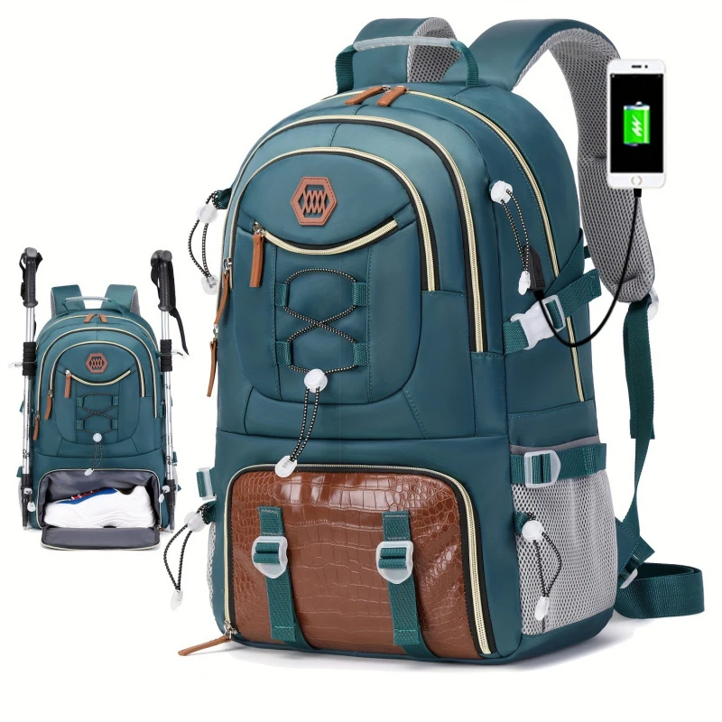 Women's lightweight large-capacity backpack, high-end travel bag, hiking bag, Oxford cloth backpack