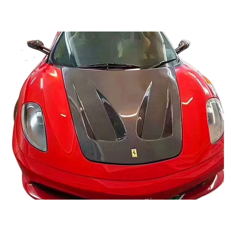 

High Quality P1 Style Carbon Fiber Hood Bonnet For Ferrari F430 Carbon Fiber Engine Cover Body Kit 2005-2009