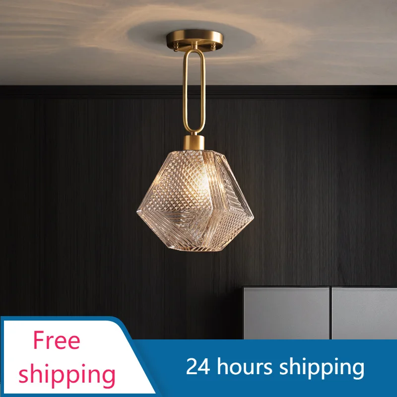

Modern Ceiling Lighting for Bedroom Hallway Corridor Aisle Decoration Lighting Fixtures Indoor Home Restaurant Chandelier Glass