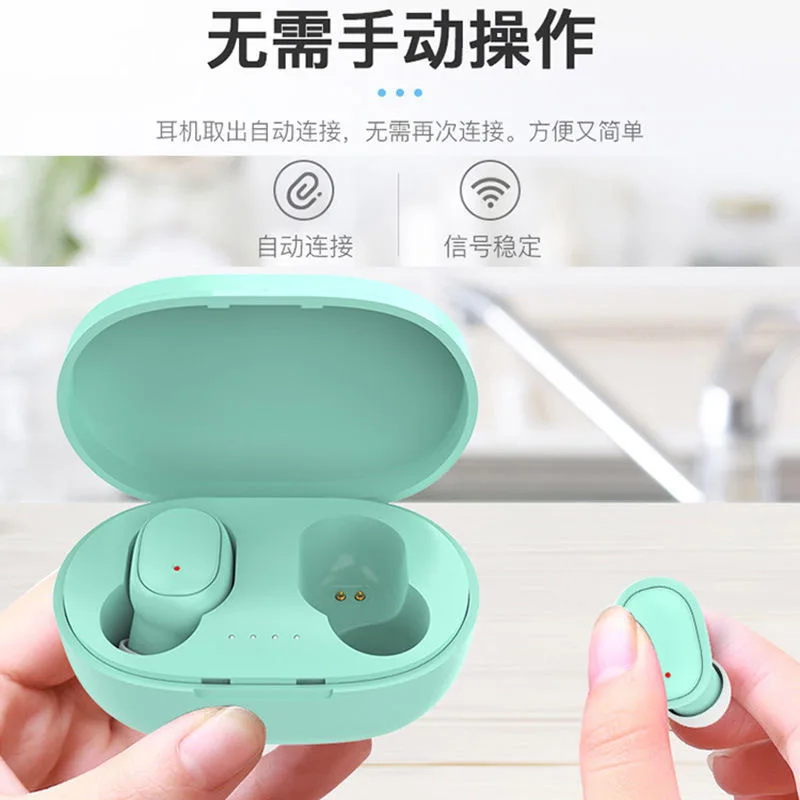 سماعة بلوتوث مزودة بخاصية إلغاء الضوضاء للألعاب الرياضية داخل الأذن وعمر بطارية طويل لاسلكي