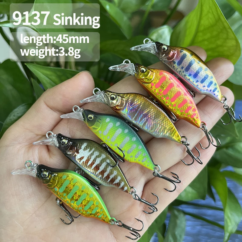 

Mini Sinking Minnow Fishing Lures 3.8g 45mm Stream Artificial Bait for Perch Pike Trout Bass Jerkbait Swimbait Wobbler Equipment