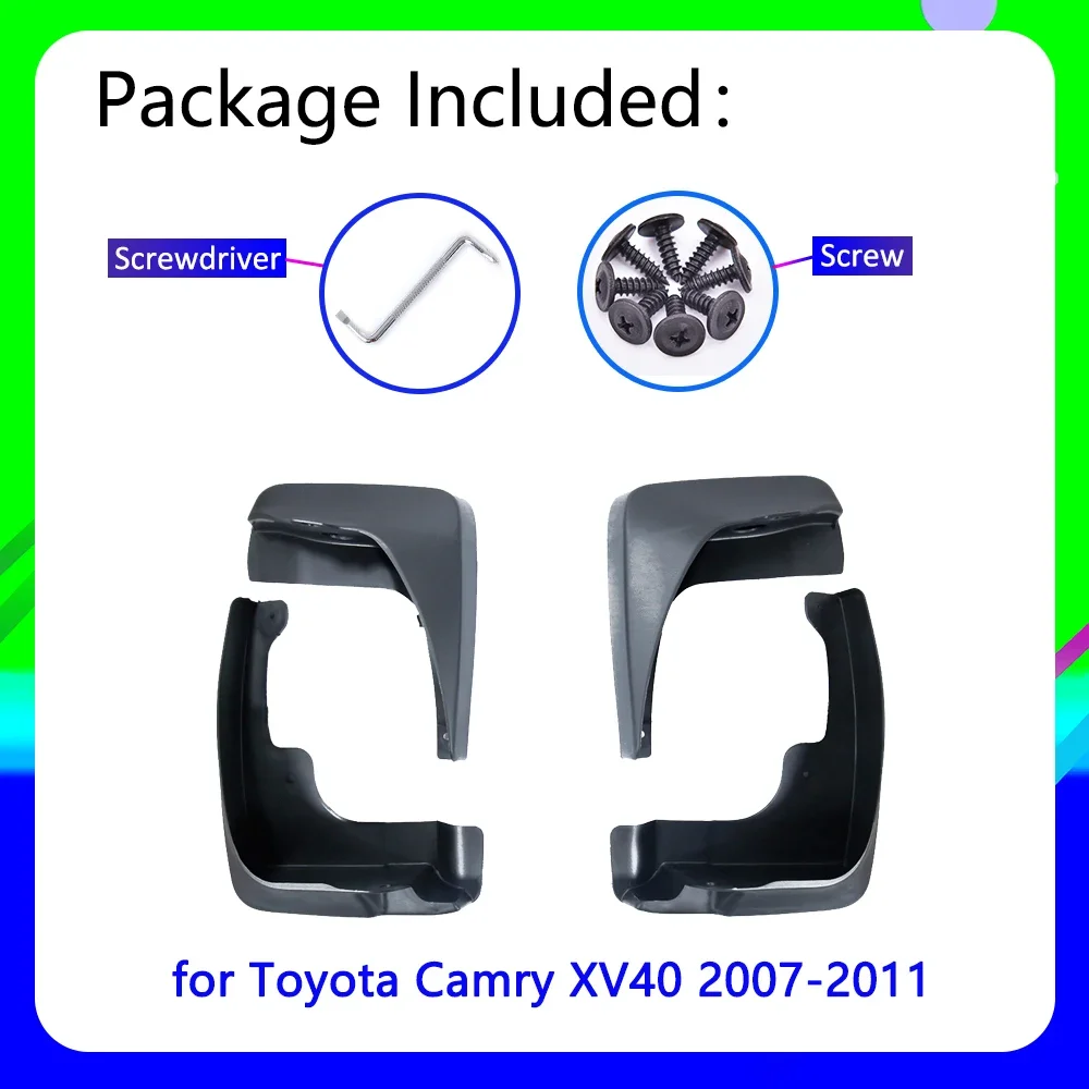 Mudguards For Toyota Camry XV40 Aurion Altis 2007 2008 2009 2010 2011 Cladding Splash Mud Flaps Mud guards Mudflap Accessories
