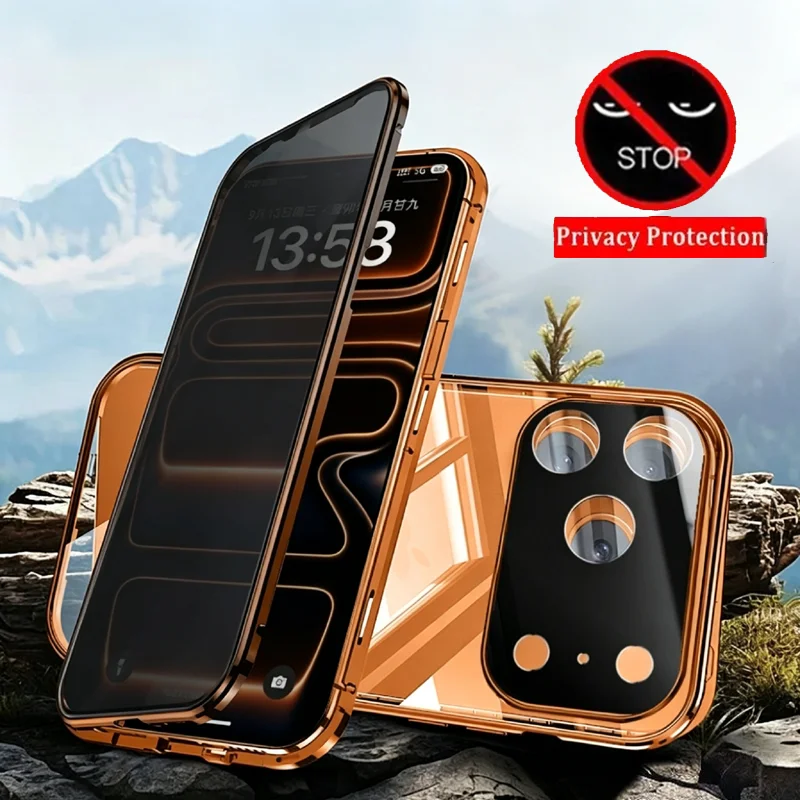 Магнитный чехол из закаленного – обзор и цена Anti Spy Privacy Glass Case