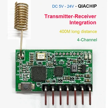 QIACHIP RF Receiving and Transmitting Integrated 868Mhz 4CH 4 Button Remote Control Switch Arduino Uno Module Smart Home