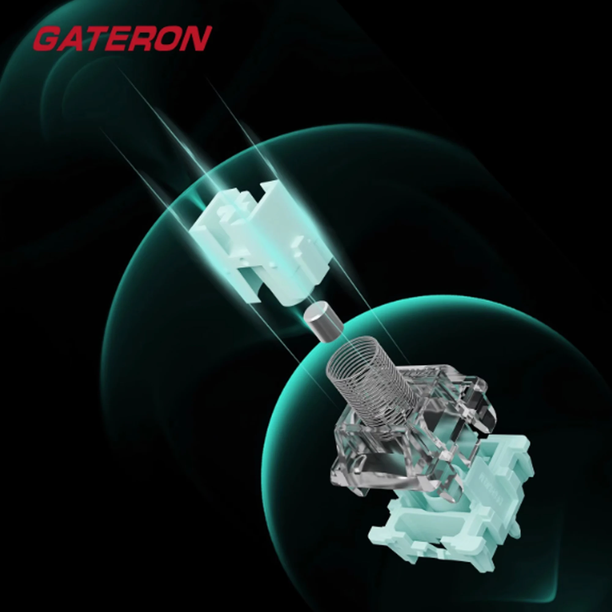 GATERON Magnetische Jade Gaming-schakelaar, lineair, vrij instellen muurstam, Hall-sensor HIFI-geluid voor magnetisch toetsenbord Gaming-werk