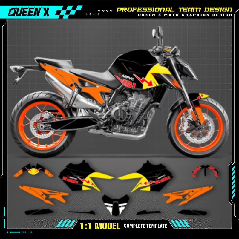 

Queen X MOTOR Motorcycle For KTM Duke 790 890 Adventure 2018-2021 Graphics Background Decals Stickers Kits 009
