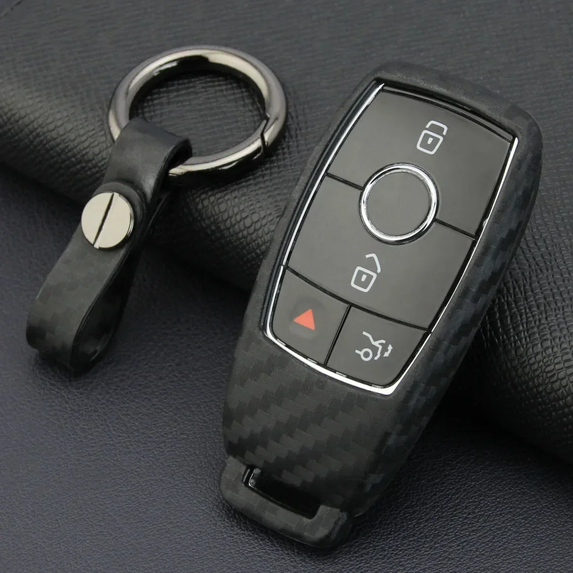 

Carbon Fiber Key Fob Chain Case For Mercedes V167 X167 W177 W247 W205 W213 W222 W463 C257 X253 H247 X247 C118