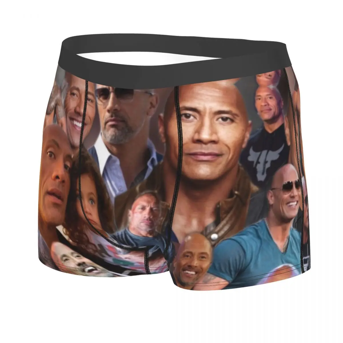 Custom Dwayne The Rock Johnson Collage Boxers Shorts Men's Briefs Underwear Funny Underpants