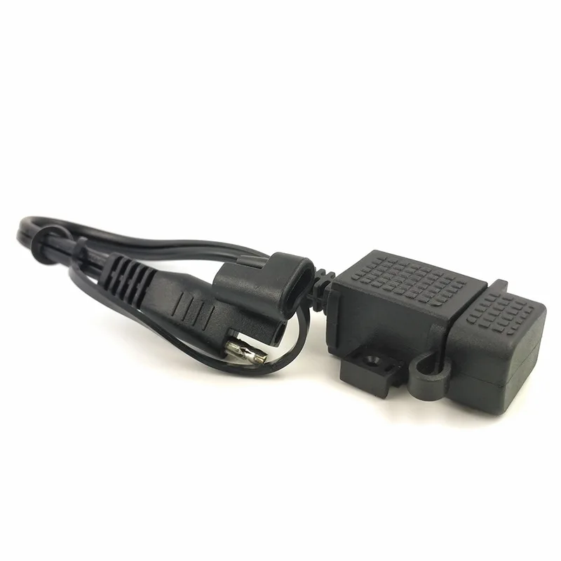 DIY SAE zu USB Kabel Adapter Wasserdichte USB Ladegerät Schnell 2,1 EINE Port 120cm Kabel Inline-Sicherung für Motorrad handy Tablet GPS