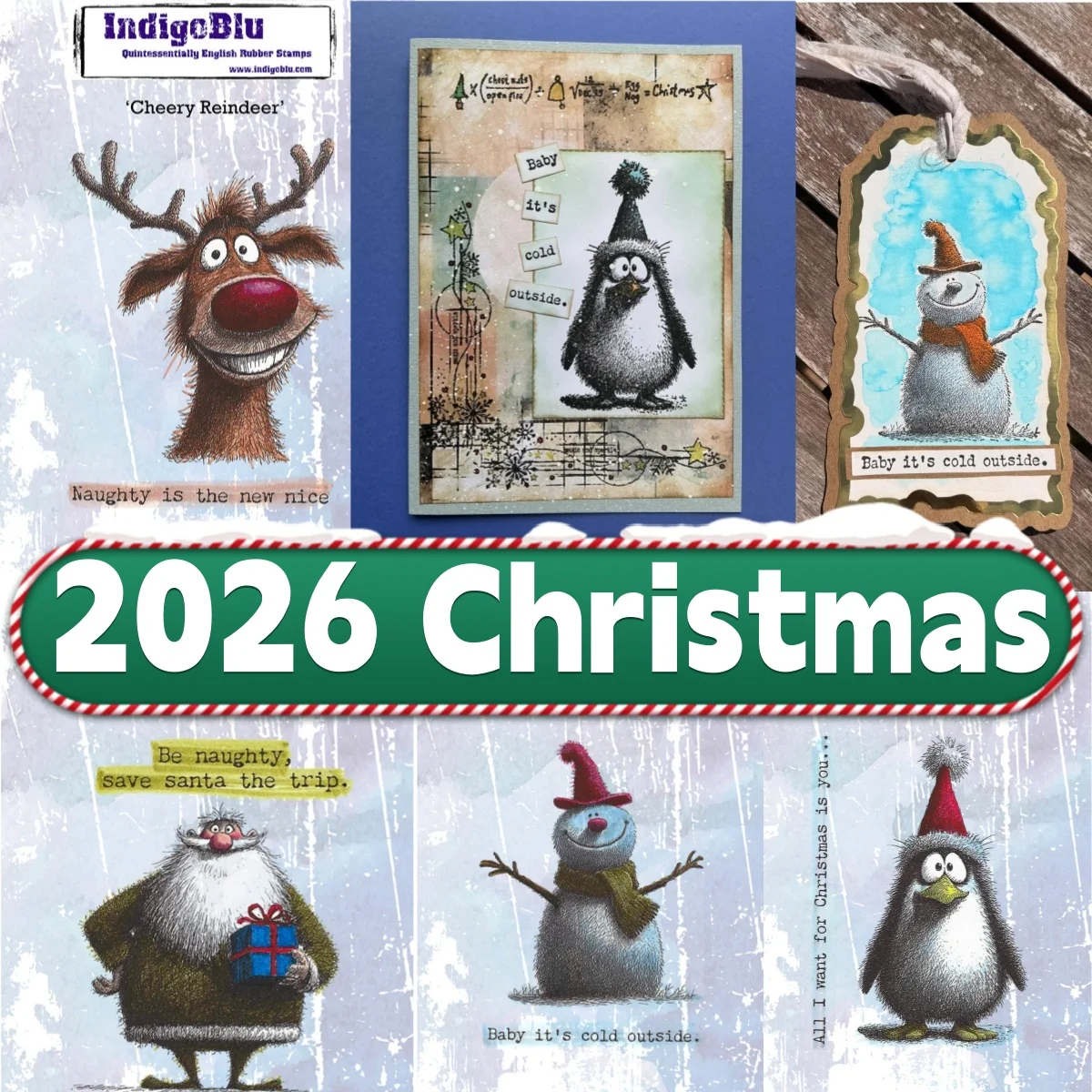 2026 Christmas Penguin Snowman Clear Stamps DIY Scrapbook Embossed Handcraft Paper Card Album Craft Template Supplies Decoration