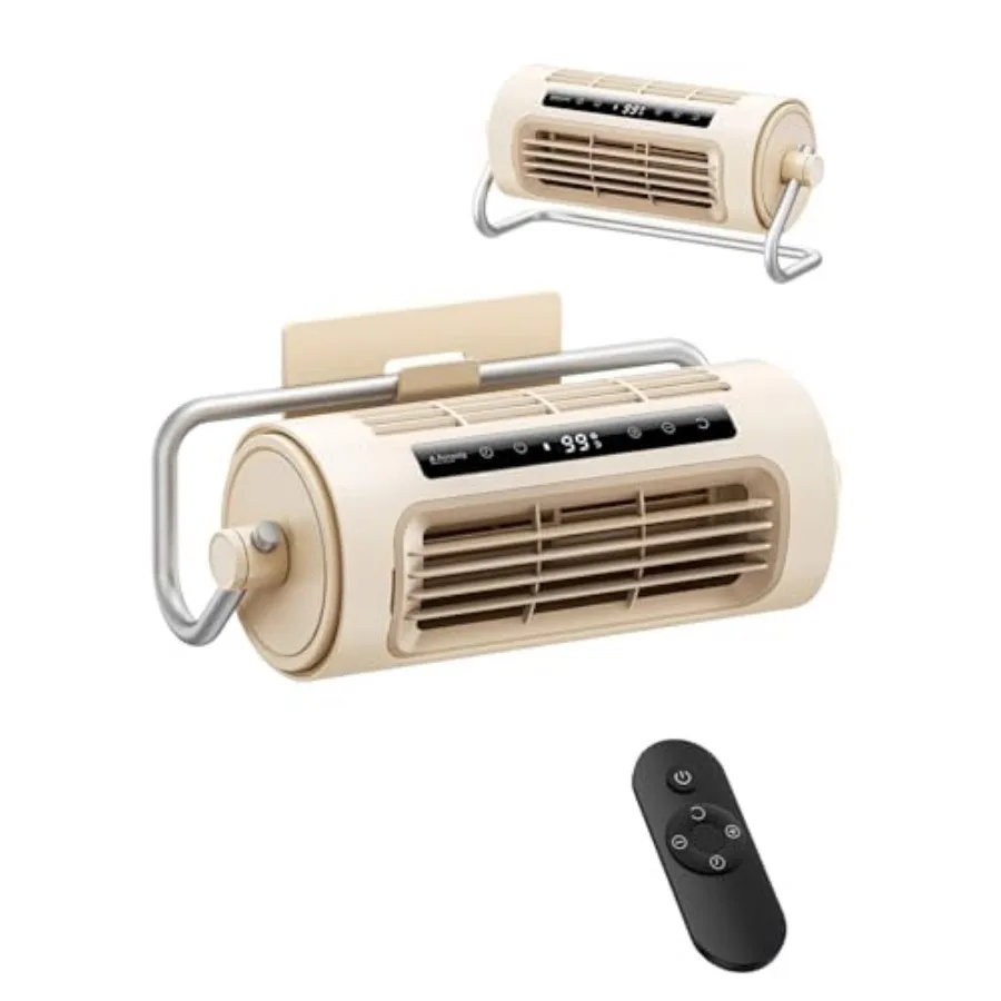 

Powerful Wall Mount Tower Fan, 8000mAh Battery, [20H Max Cooling], 100 Speeds Remote Control, 1-12H Timer, 360° Adjustable Angl
