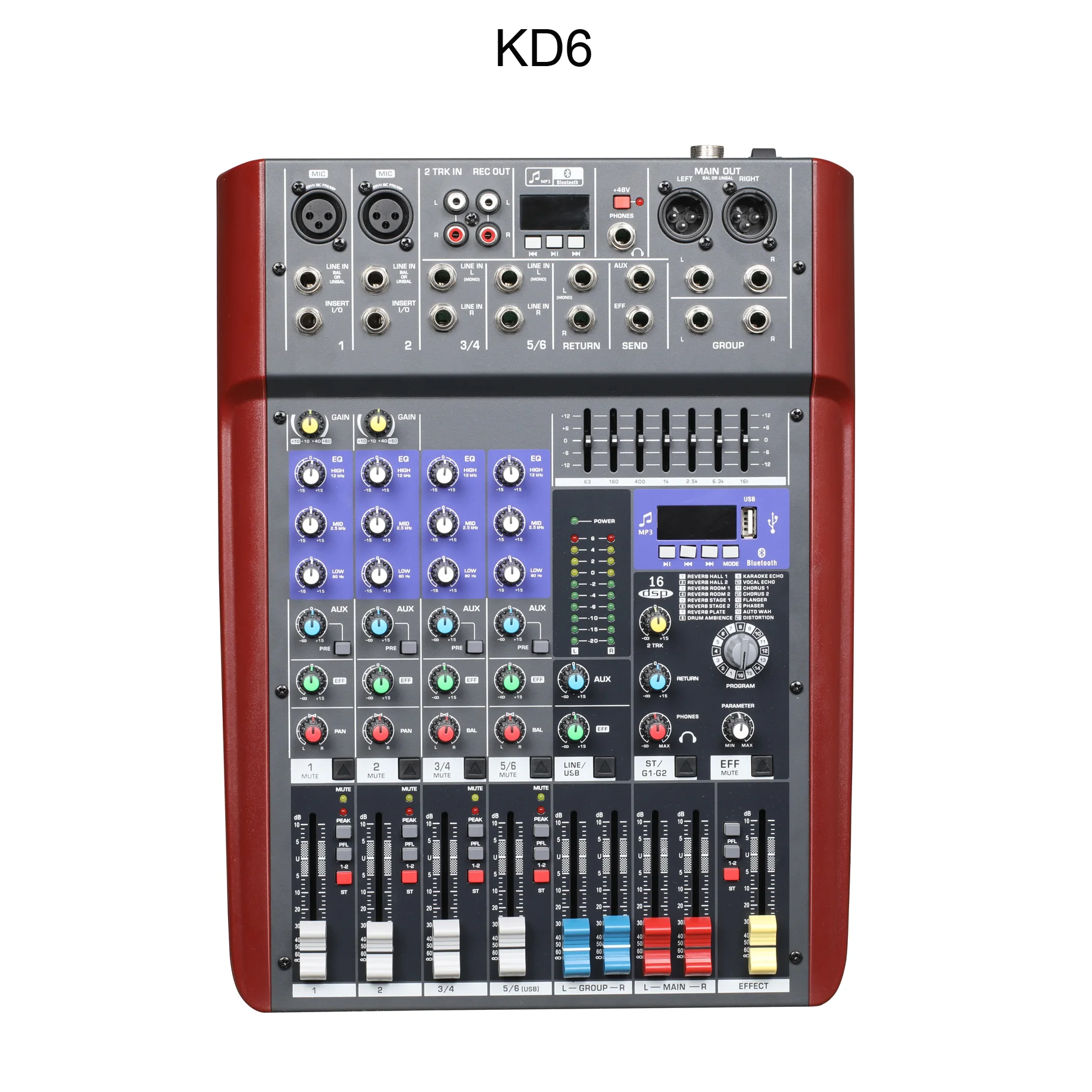 

KD6 New Design Portable Mixer Professional Audio Video