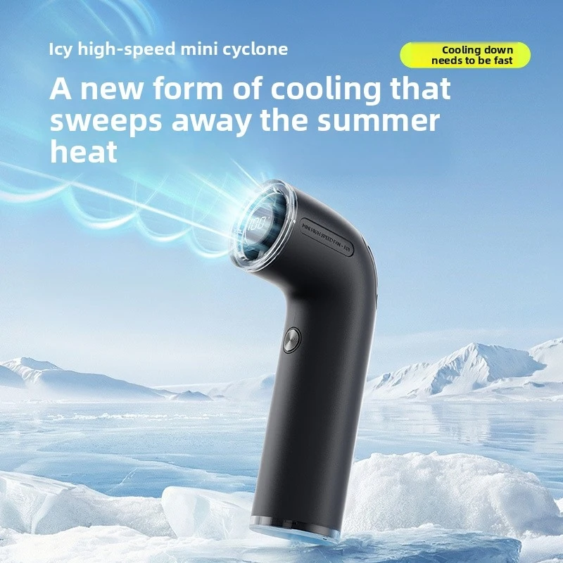 P680 Curved Portable Fan, High Speed Digital Display Mini Cooling Fan, Ideal for Dorm Office Outdoor Travel Home Gift