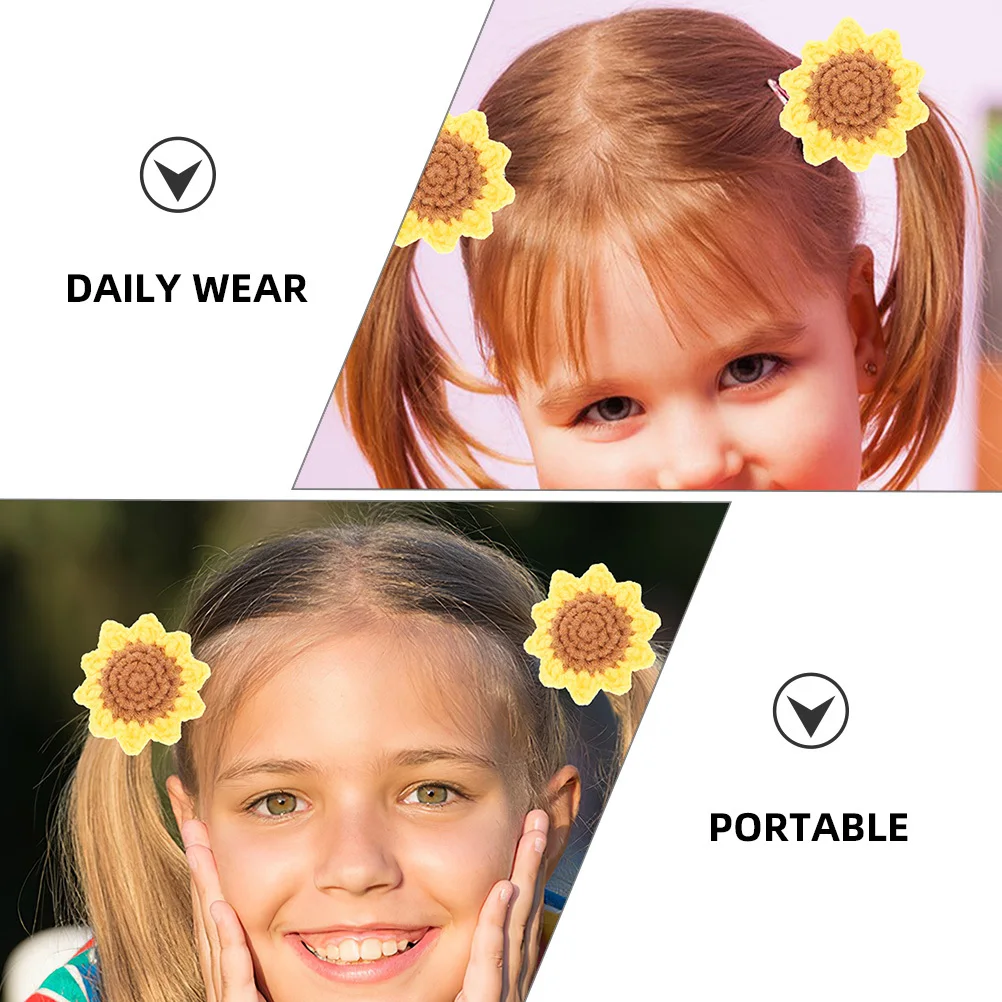 

3 Pcs Elasticity Cotton Hair Rope Ribbon Sunflower Tie Accessories Band