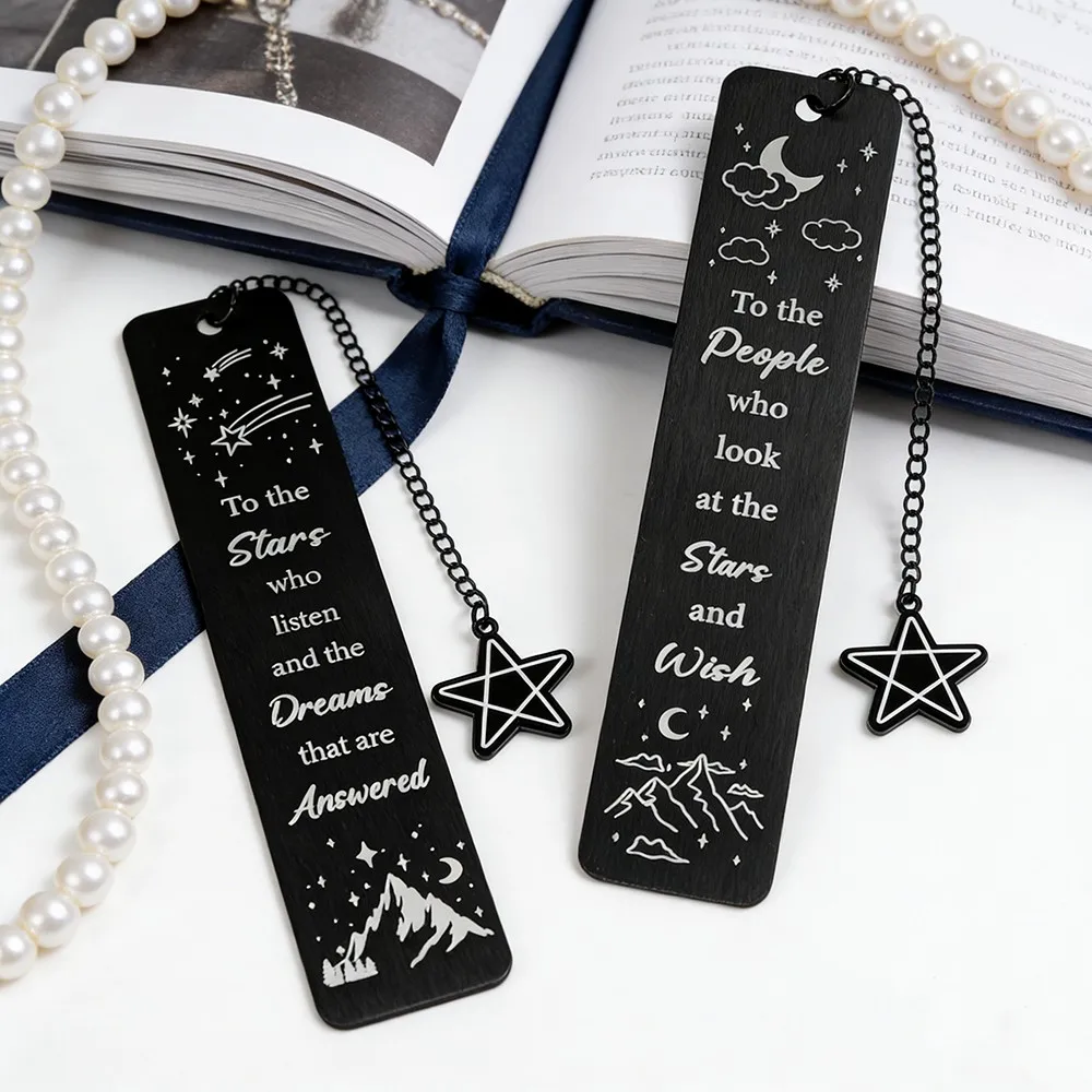 

Star Stainless Steel Bookmark Fantasy Acotar Book Lover Book Charms Birthday Gift for Friends Christmas Gift
