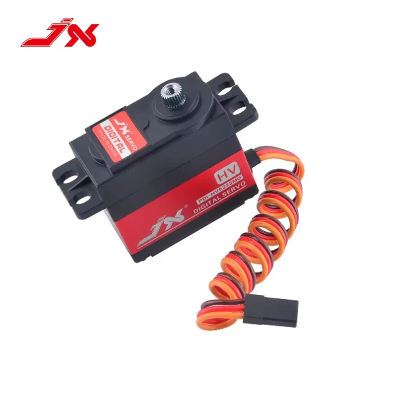 เซอร์โวมอเตอร์ดิจิตอลมาตรฐาน JX PDI-HV6223MG 8.4V 23KG 0.16 วินาที เกียร์โลหะ ตัวเรือนอะลูมิเนียม สำหรับรถบังคับวิทยุ 1/8 1/10 หุ่นยนต์ เครื่องบิน โดรน