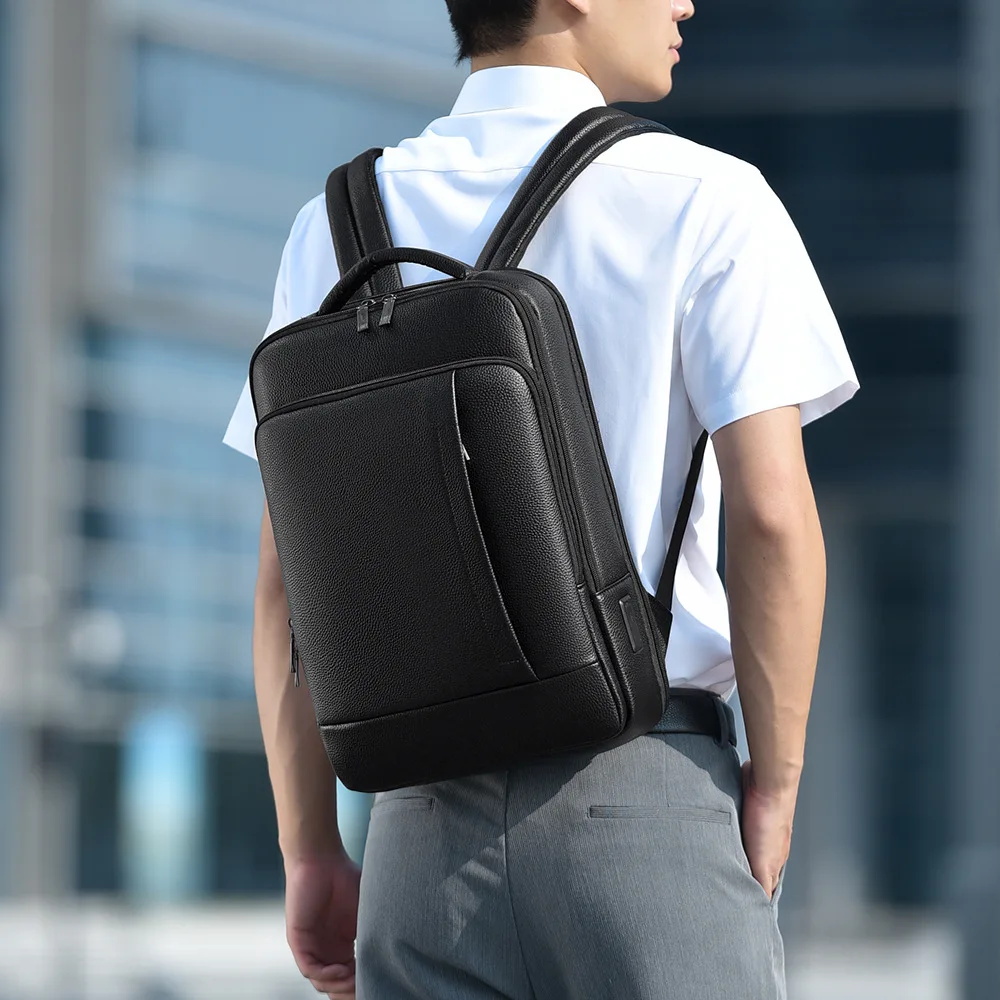 High-End New Style Laptop Backpack for Men,15 in Business Commuter Bag for Work & Travel,Trendy Daypack with Padded Compartment