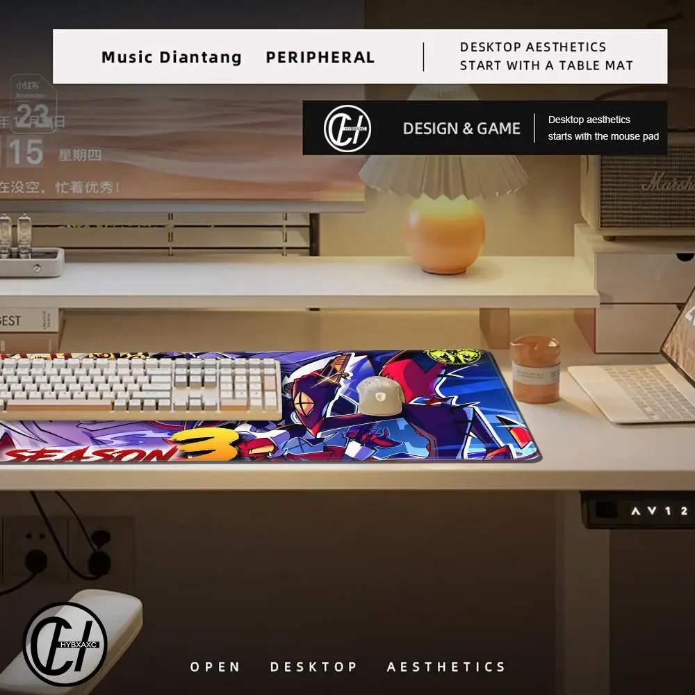 لوحة ماوس لونا Helluva-Boss لوحة المفاتيح Bilitzo Stolas حصيرة مكتبية ملحقات ألعاب الماوس مكاتب الكمبيوتر الحصير منصات الماوس