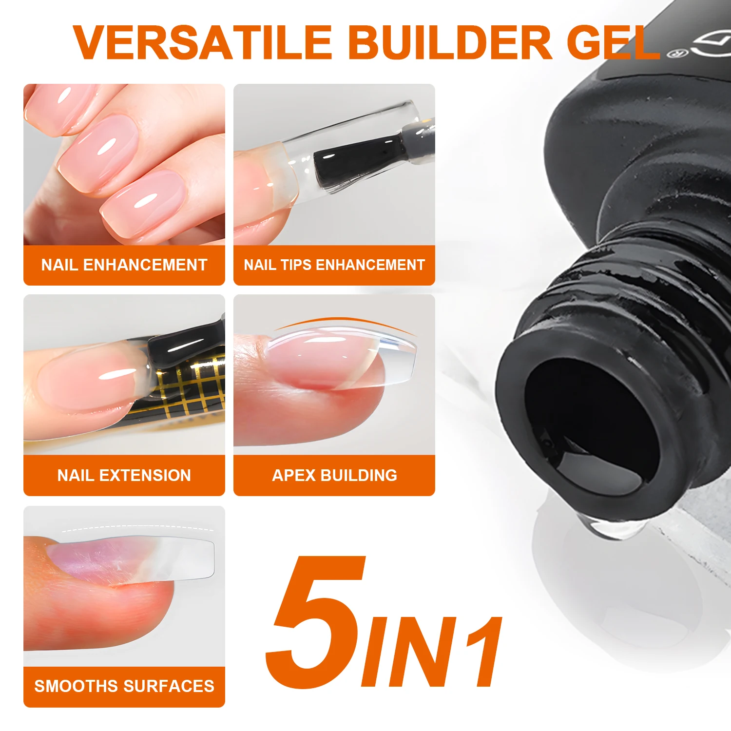 TWOING プロフェッショナルビルダージェル UVハードジェル ネイル強化用 クイックビルディング 長持ち ソークオフ エクステンションジェル 10ml