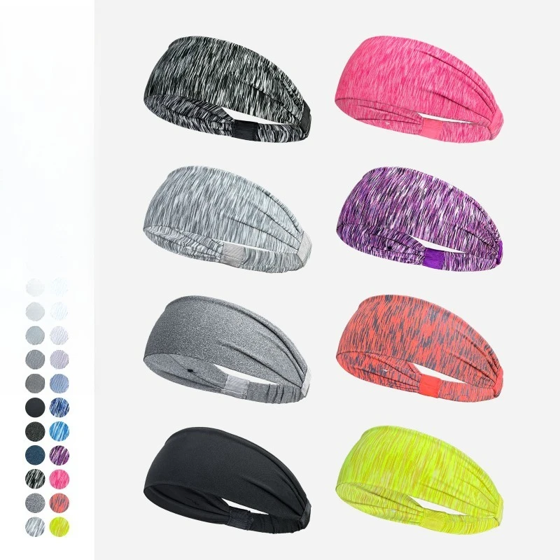 

Летняя спортивная повязка на голову с градиентным принтом, дышащая, для фитнеса, йоги, бега, активного отдыха, для укладки волос