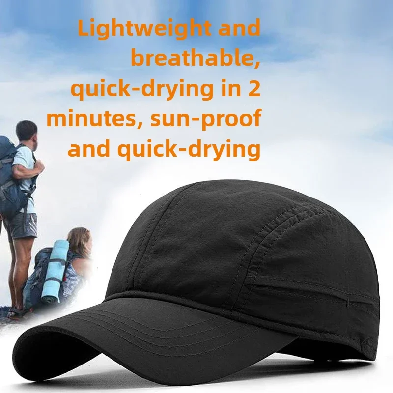 Große Größe, leicht, dünn, schnell trocknend, Baseballkappen, männlich, solide, Vintage, Unisex, XL, 65 cm, Sportmütze, verstellbare Trucker-Kappe, Snapback-Hüte – Detail 1