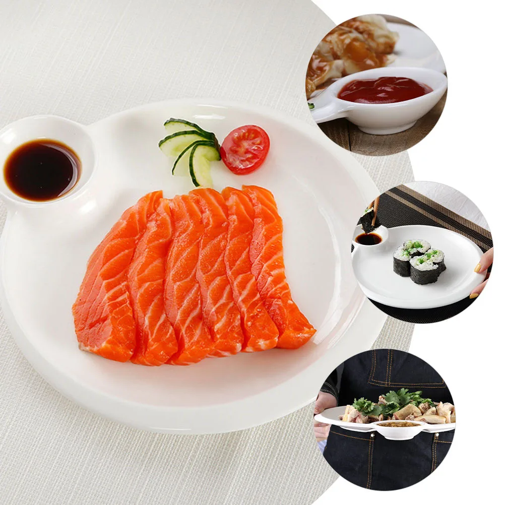 

Ceramic Multi-Function Dumpling Plate Compact Lightweight Home Accessory Kitchen Supply Easy Clean Store Dumpling Plate