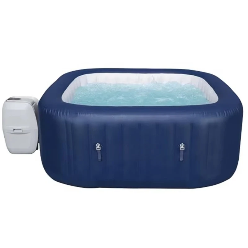 

Energy Efficient Smart Airjet Inflatable Spa Pool Square PVC Hot Tub With Heating And Massage Function For Backyard