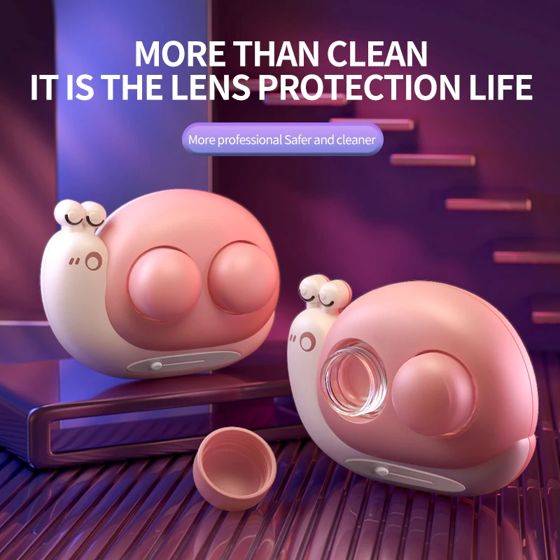 Portable One-Click Vacuum Contact Lens Cleaner, 2-Min Quick Clean, Effective Protein Removal