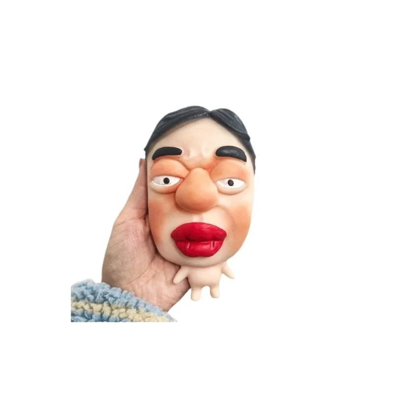 Em estoque meu colega alívio do estresse brinquedos espremer brinquedo feio bonito engraçado grande rosto tpr material de borracha macia recuperação lenta espremendo