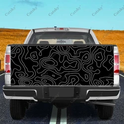 Customizable Topographic Car sticker rear car rear appearance modification package suitable for car truck sticker